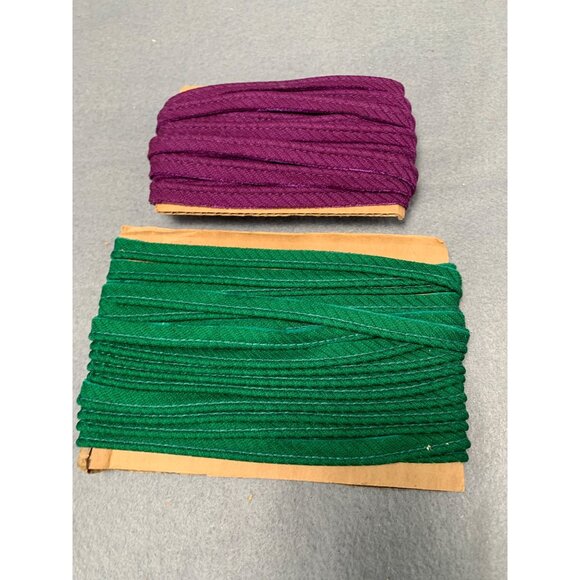 Vintage Trim Piping Bundle Purple & Green 7+ Yards Sewing Crafting Projects - Picture 1 of 7